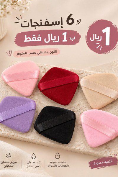 6 pcs makeup sponge set